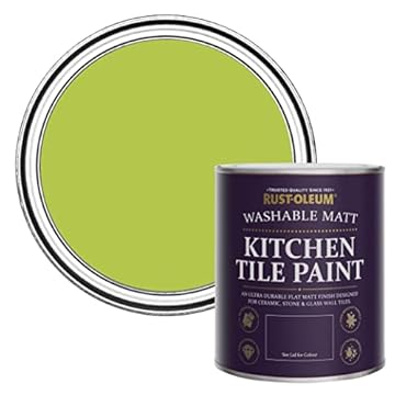 Rust-Oleum Green water resistant Kitchen Tile Paint in Matt Finish - Key Lime 750ml