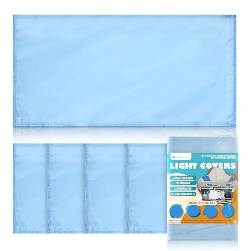 Fluorescent Blue Light Covers for Ceiling Lights - Magnetic Cover