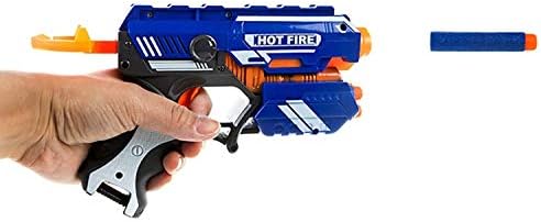 zest 4 toyz blaze storm manual soft bullet shooting gun toy with 10 safe foam bullets for kids | toy gun for kids-Multi color