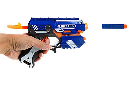 zest 4 toyz blaze storm manual soft bullet shooting gun toy with 10 safe foam bullets for kids | toy gun for kids-Multi color