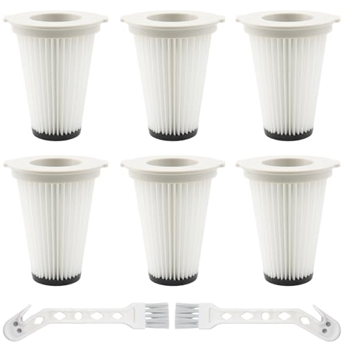 KASURE 6 Stück Filter für Einhell TE-SV 18 Li Akku Staubsauger Waschbarer Staubsauger Filter Ersatzteile Zubehör Set für Einhell Akkustaubsauger inkl. 2 Reinigungsbürsten