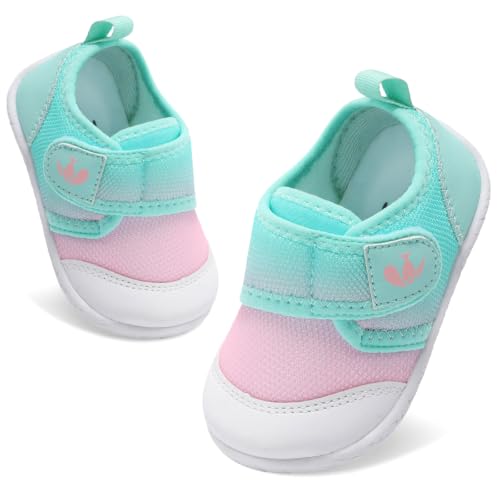 Image of FEETCITY Baby First Walking Shoes Boys Girls Infant Crib Shoes Breathable
