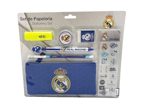 CYPBRANDS Real Madrid, Set de Papelería, Portatodo, Lápiz,...