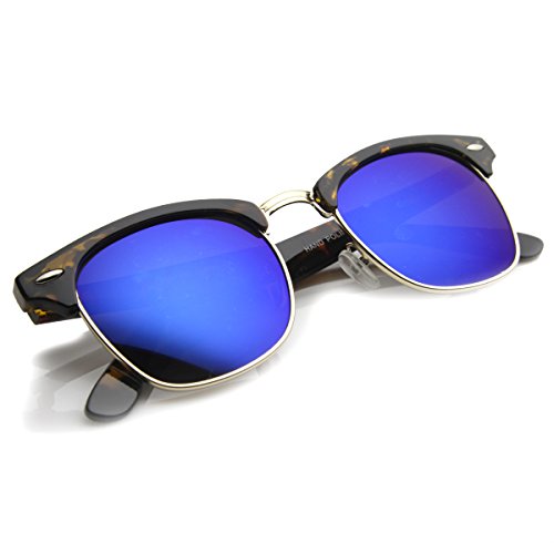 Image of zeroUV Half Frame Semi-Rimless Horn Rimmed Sunglasses