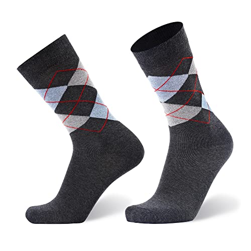 ANCHOR Men's Socks | Crew/Full Length Socks for Men | Comfortable Formal & Casual Wear Cotton Socks - Pack of 3 Pairs