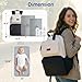 mommore Diaper Bag Backpack, Large Diaper Bag Travel Backpack for Mom Dad, Quick Access Baby Bag with Insulated Pockets, Changing Pad, Stroller Straps