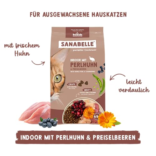 Sanabelle Life Indoor mit Perlhuhn & Preiselbeeren 8 kg