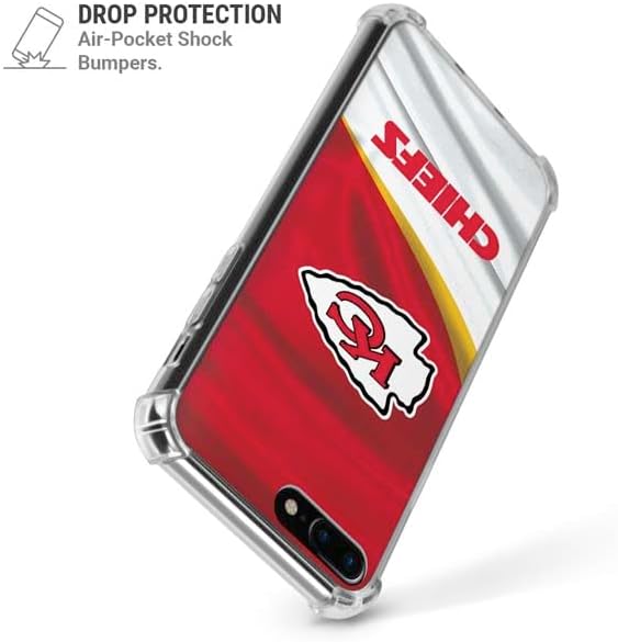 Skinit Clear Phone Case Compatible with iPhone 7/8 Plus - Officially Licensed NFL Kansas City Chiefs Design