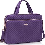 Lausiax Laptop Case Bag Women Men Computer Sleeve Compatible with MacBook/Dell/HP/Acer/ASUS, Waterproof Shoulder Carrying Briefcase, Purple, 15.6-16 Inch