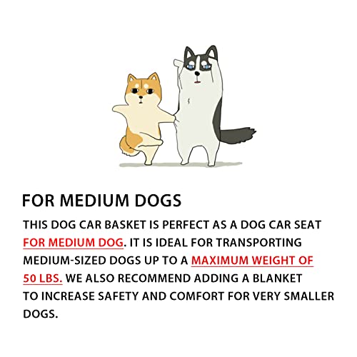 TUOCHUFUN Assento de Carro para Cães Grandes, Assento de Carro para Animais de Estimação para Cães M