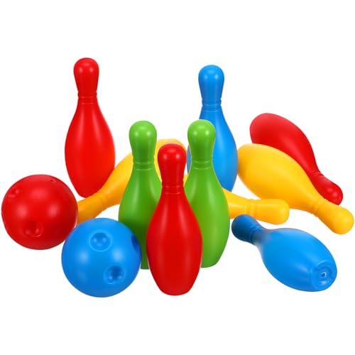 Alasum Mini Juego De Bolos para Niños - Bolos Y Bolas De Espuma Suave - Juego De Entrenamiento De Reconocimiento De Colores - Diseño con Reducción De Ruido para Interiores - Juguetes