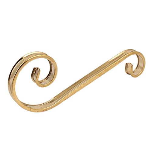 Aexit 300mmx120mm 304 Construction Hardware Stainless Steel S Shaped Gate Fence Scroll Baluster Gold Tone Model:40as343qo490