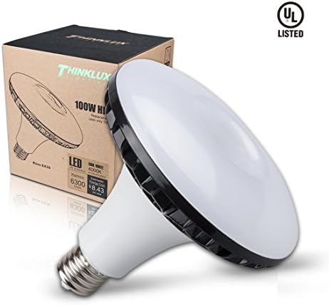 Thinklux 6300 Lumen LED High Bay Bulb - 70 Watt LED retrofit bulb- 4000K Neutral White - Replacement for HID/HPS/Metal Halide or CFL - High Efficiency Down Lighting - LED Corn Light Warehouse Bay Bulb