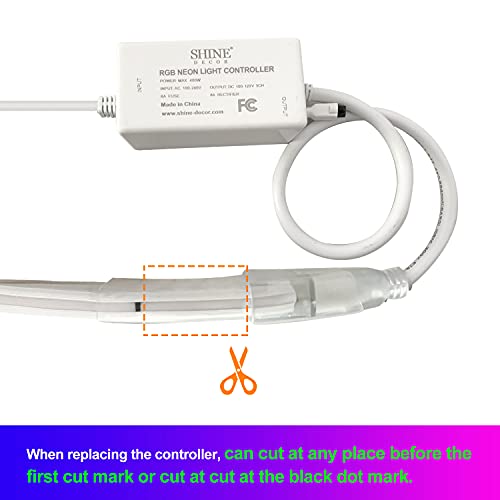 Shine Decor Led Rgb Neon Rope Lights 16.4Ft/5M, Multicolor Ac 110V-120V Neon Strip Lights Dimmable Smd5050 60Led/M, Etl-Listed Waterproof Flexible Rope Lighting For Indoor Outdoor Christmas Decoration #TOP6