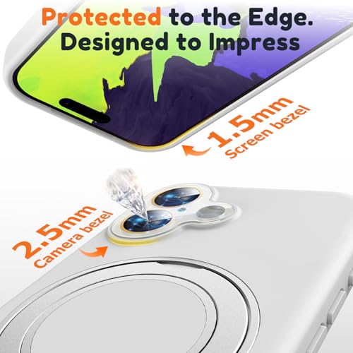 Image of Silicone Case for iPhone 17 with 360 Magnetic Stand Fit for MagSafe