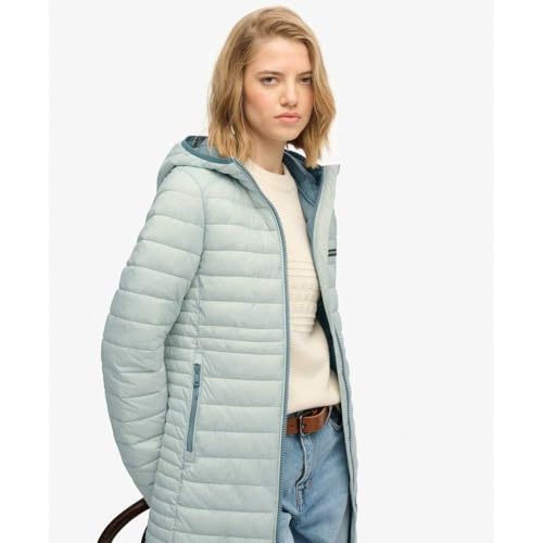 Superdry Para Mujer. W5011972A Chaqueta Hood Fuji Lite Mid Padded Azul (Xl), Casual, Nylon - 3