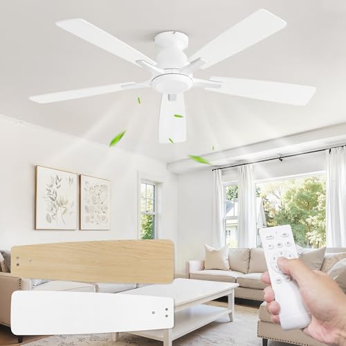 Fanbulous 52 Inch Flush Mount Ceiling Fan No Light