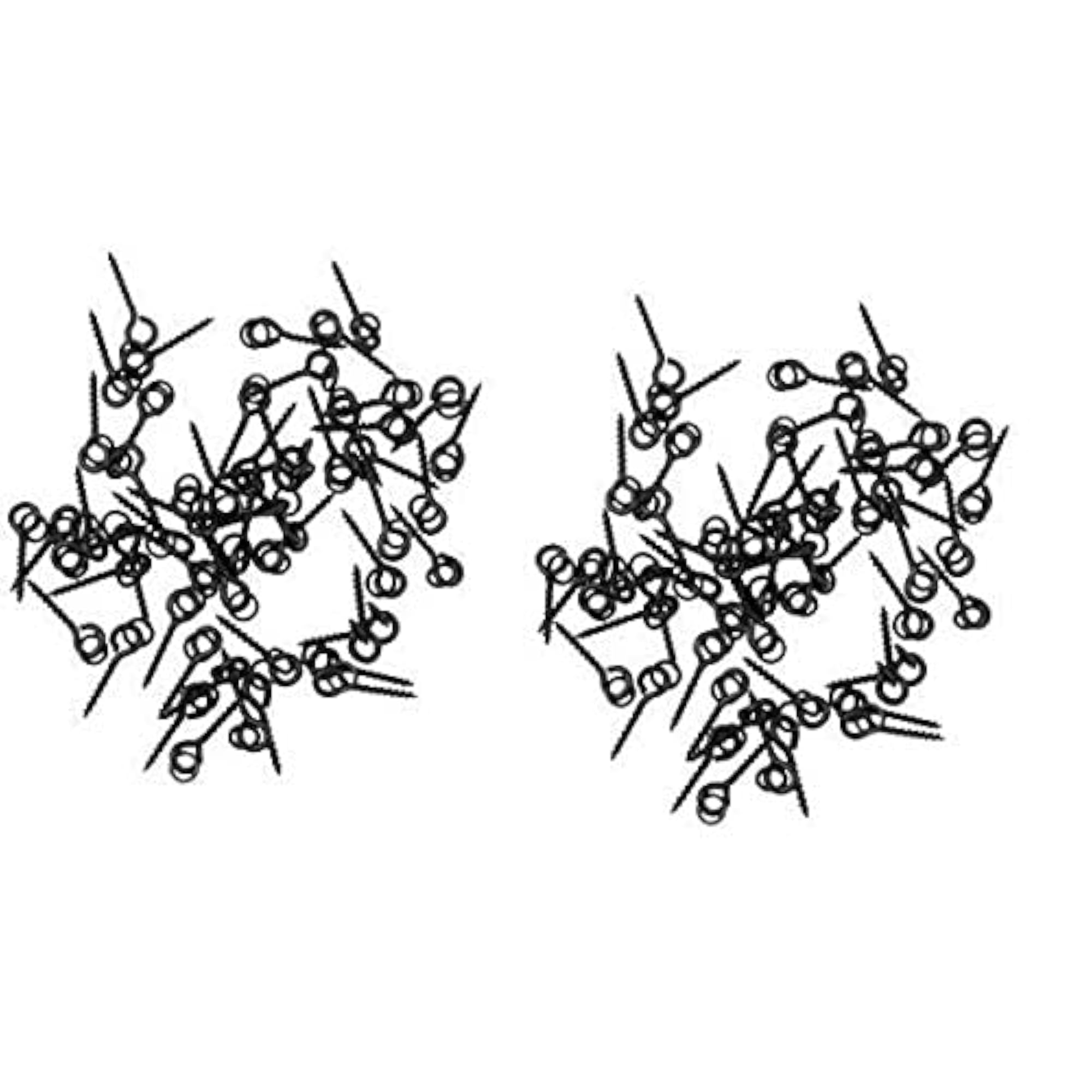 Imported Fishing Boilies Screw with Solid Ring 100Pcs