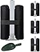 KAMEUN Jeu de 4 Poids pour Gazebo, Sacs de Sable Poids 600D de Qualité Industrielle pour Jardin Tout Gazebo Pop-up, Tente, auvent ou Parasol, Noir