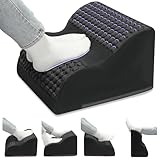 Foot Rest for Under Desk at Work, 3-Tier Foot Stool with Thick High-Density Foam and Massage Dots, Ergonomic Footrest with Washable Cover for Home and Office, Back, Legs & Hip Pain Relief, Black