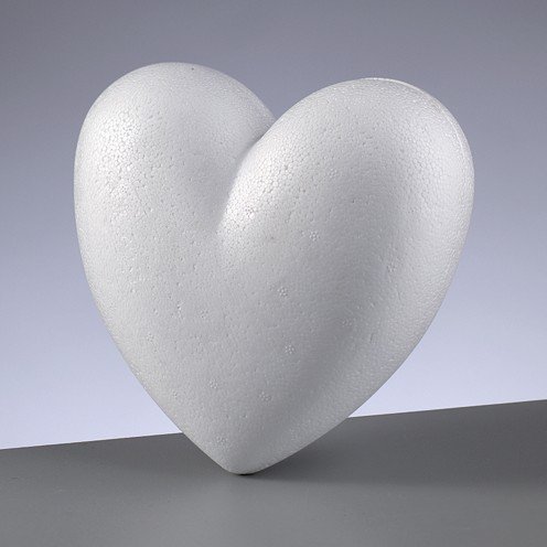 Cœur En Polystyrène Creux Blanc (20x19,5x3,5 Cm) - Pour Bricolage, Décorations De Mariage, Noël, Saint-Valentin - Modèle à Peindre Et Décorer