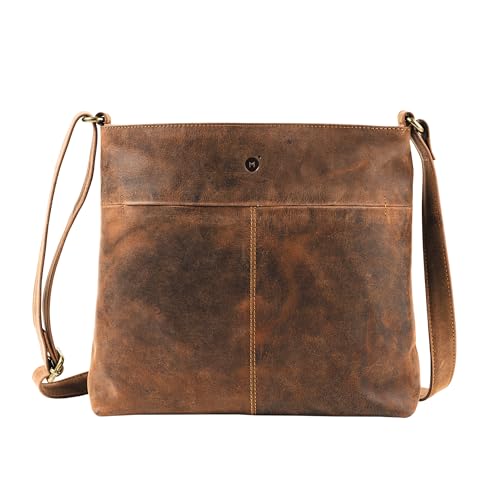 ★ GODITI L'ELASTICITÀ E IL PROFUMO AROMATICO che puoi trovare solo nelle borse in pelle vera. La nostra borsa a tracolla donna è splendidamente realizzata a mano da esperti artigiani indiani. Realizzata in 100% pelle di bufalo pieno fiore, questa borsa è un'alternativa sostenibile alle borse in pelle sintetica o PU. Il suo aspetto migliorerà con il tempo.