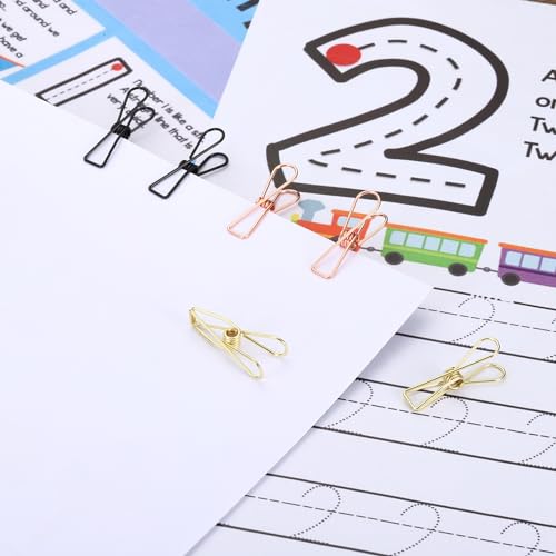 QUARKZMAN 50 Stk Metall Draht Hohl Klammern 32mm Niedliche Mini Büro Klammer Schwarz für Kleidung Rechnung Papier Büro Bedarf