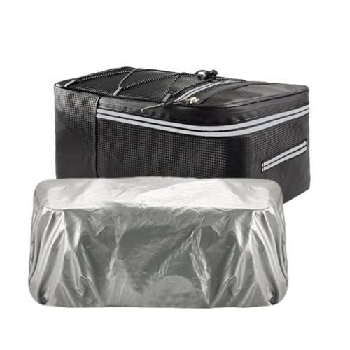 AMSLSIU Bolsa para sillín trasero de bicicleta, bicicletas eléctricas de gran capacidad, bolsas traseras equipaje cuero PU, bolsa organizadora almacenamiento herramientas diversas