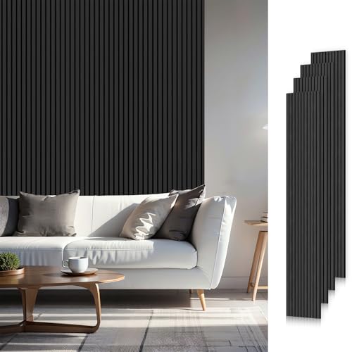 Wood Slat Acoustic Panels, 94.5" x 12.6" Each Soundpoof Wooden