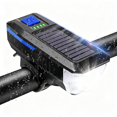 BTLight 自転車ライト ソーラー充電 ロードバイクライト IPX-5防水 自転車用 らいと クロスバイクライト バ...