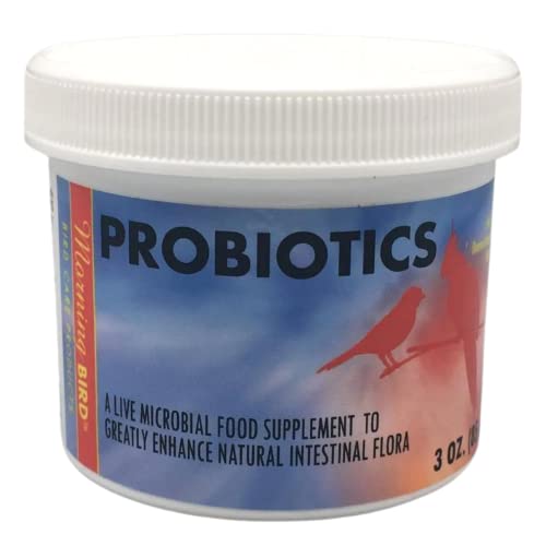 Morning Bird Probiotics, Live Microbial Food Supplement for Young and Adult Birds, Enhances The Natural Intestinal Microbe Balance, 3 oz