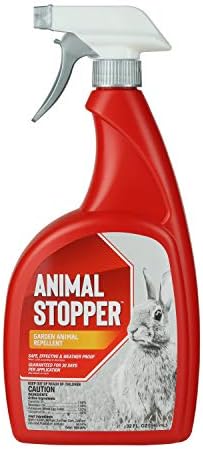 Animal Stopper Repellent - Safe & Effective, All Natural Food Grade Ingredients; Repels Groundhogs, Rabbits, Skunks, Raccoons and Other Garden Animals; Ready to Use, 32 oz. Spray Bottle