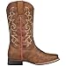 SheSole Women's Cowboy Boots Square Toe Western Cowgirl Mid Wide Calf Embroidered Boots Brown US Size 7