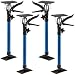 Produktbild tectake® Türspanner, Stützen höhenverstellbar stufenlos 51-115 cm, Auflageplatten mit Kugelgelenk bis 45°, Zargenspanner je 30 kg Belastbarkeit, Türzargenspanner, Teleskopstange - blau, 4er Set