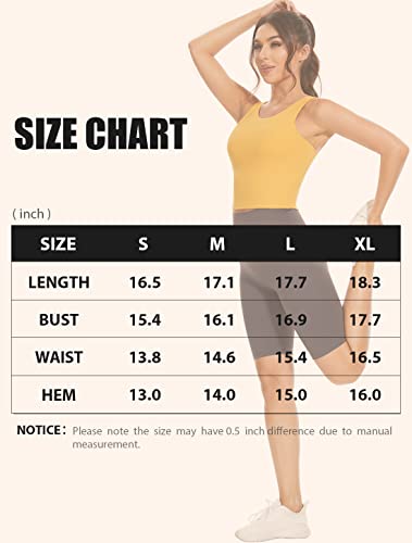 Ullnoy Cute Racerback Cropped Tank Tops For Women Workout Crop High Neck Sleeveless Yoga Top 3 Pack Black/White/Burgundy S #TOP5