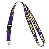 Desert Cactus East Carolina University Lanyard ECU Car Keys ID Badge Holder Keychain Detachable Breakaway Snap Buckle (Purple)