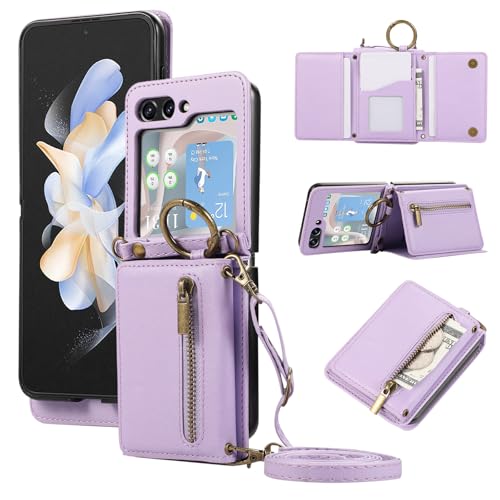 Coque Galaxy Z Flip 6 antichoc Asuwish violette avec protection charnière et écran