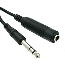 CableWholesale 6-Feet 1/4-Inch Stereo Male to 1/4" Stereo Female Cable 10A1-62206