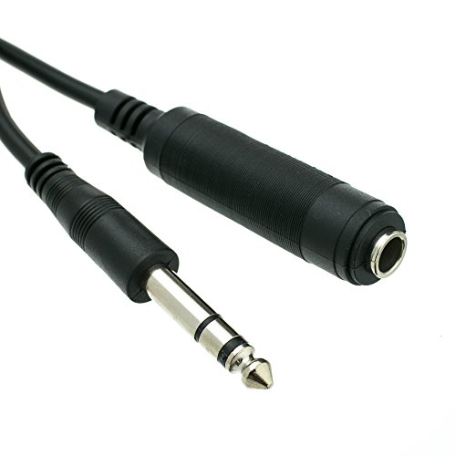 Cable extensor estéreo 1/4 pulg. 15.24 m negro miniatura 1
