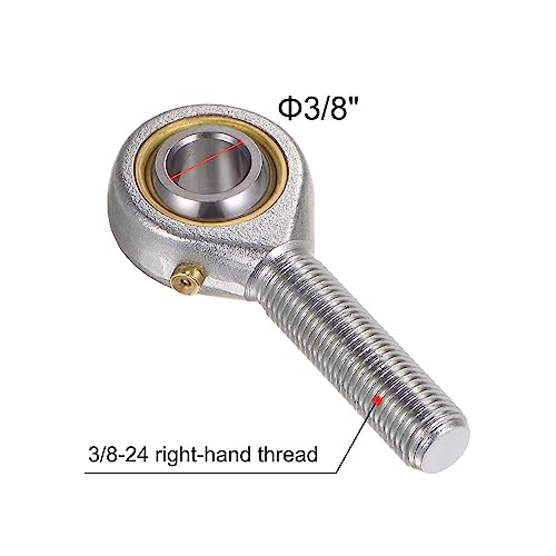 Uxcell A23042300UX0422 2Pcs Posb6 Male Rod End Bearing 3/8 Inch Bore And 3/8-24 Right Hand Thread thumb #2