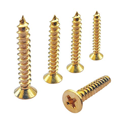 Preisvergleich Produktbild Selbstschneidende Kupferschrauben, Kupferschrauben, Schrauben aus reinem Kupferholz, selbstschneidende Messingschrauben, Kreuzschrauben mit flachem Kopf, M5 * 30 mm (ca. 50)