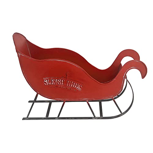 All Chic Trenó de pai Natal vintage vermelho decorações de Natal trenó decoração de casa decoração de mesa de Natal ornamentos de jardim