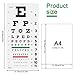 Eye Chart, Eye Exam Chart, Plastic Low Vision Eye Charts Wall Chart with Eye Occluder and Pointer, Eye Charts for Eye Exams for Doctor's OfficeSchool, Home(22x11 Inches)