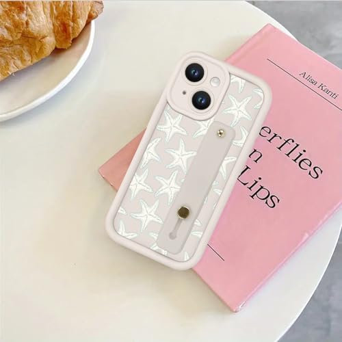 Coque iPhone 15 silicone antichoc motif plage avec support et dragonne 6,1"