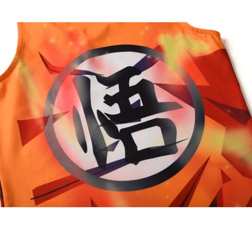 Goku Saiyan - Camiseta sin mangas para hombre, diseño de Goku Saiyan, ajuste delgado, elástico, de secado rápido, Wushan, XL