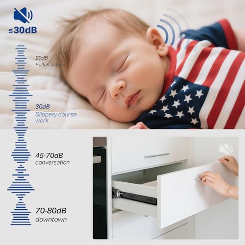 Ubisin Full Extension Ball Bearing Drawer Slides 12 Inch Side Mount Cabinet Rails 1 Pair Tool Box Trash Can Glides Heavy Duty Kitchen Drawer Runners 100LB Capacity - Image 6