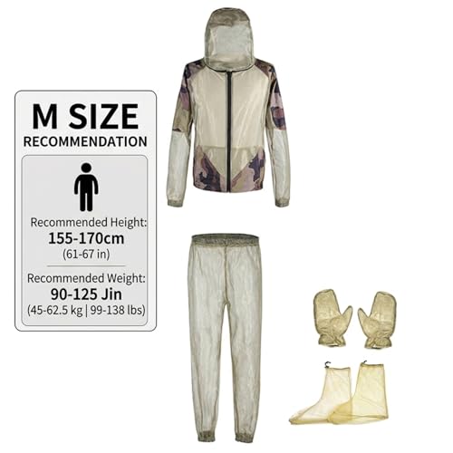 Mosquito Suit Set de 4 Piezas - Ropa Transpirable con Malla para Mosquitos con Puños Ajustables para Pesca, Camping y Senderismo miniatura 2