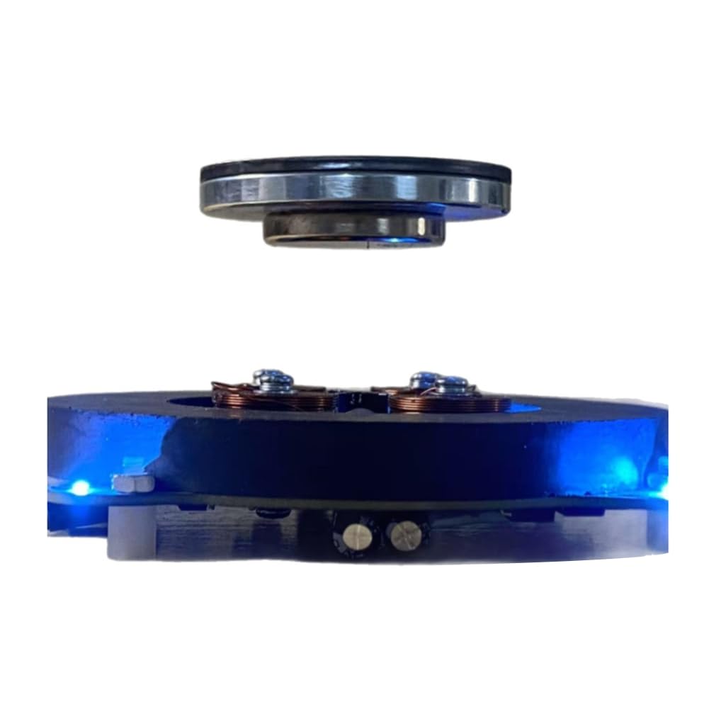 Modulo di Levitazione Magnetica da 500g con LED + Alimentatore - Tecnologia di Sospensione Magnetica A Circuito Analogico Core, Spina EU.