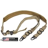 WarBull Tactical 2 Point Gun Sling Quick Adjust, Rifle Sling for Hunting and Outdoor Sports(Coyote Brown)