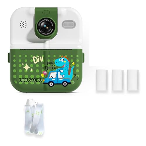 Cámara para Niños, Impresora de Fotos, Cámara de Video Digital para Niños, Fotografía, Impresión Instantánea, Dinosaurio.